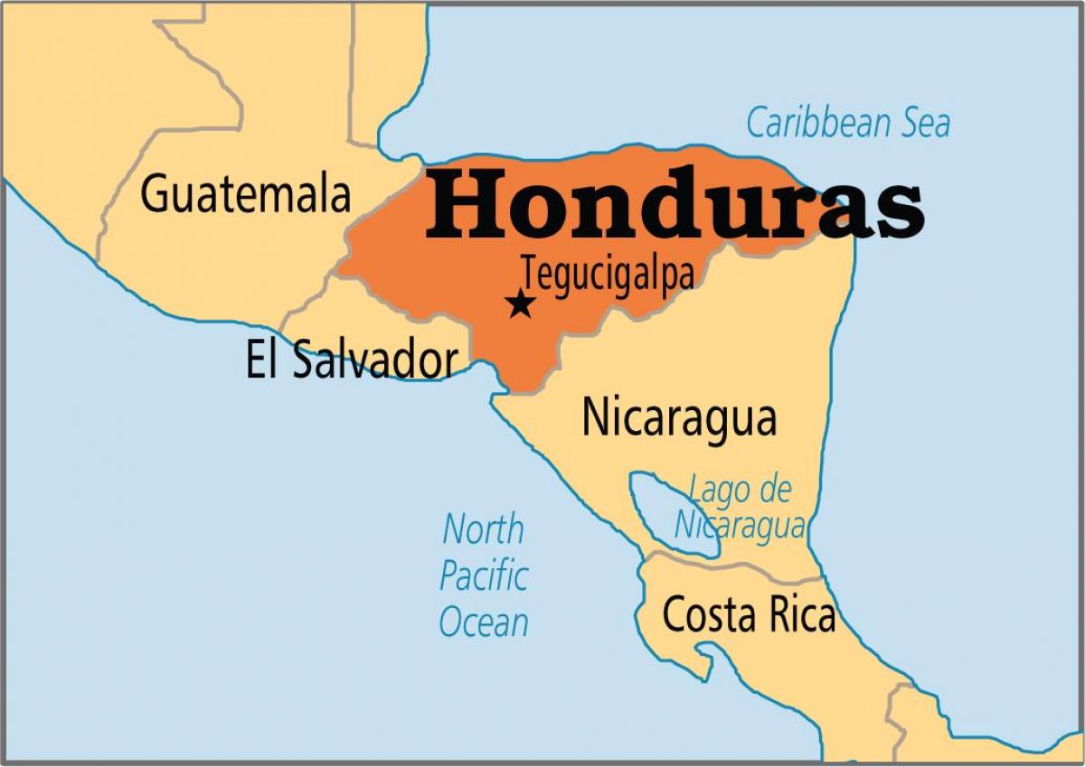 Honduras kapitala zemljevid