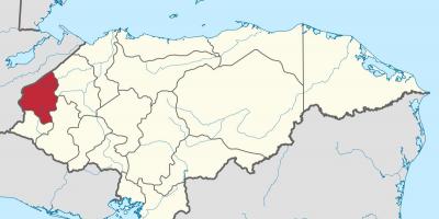 Zemljevid copan Honduras
