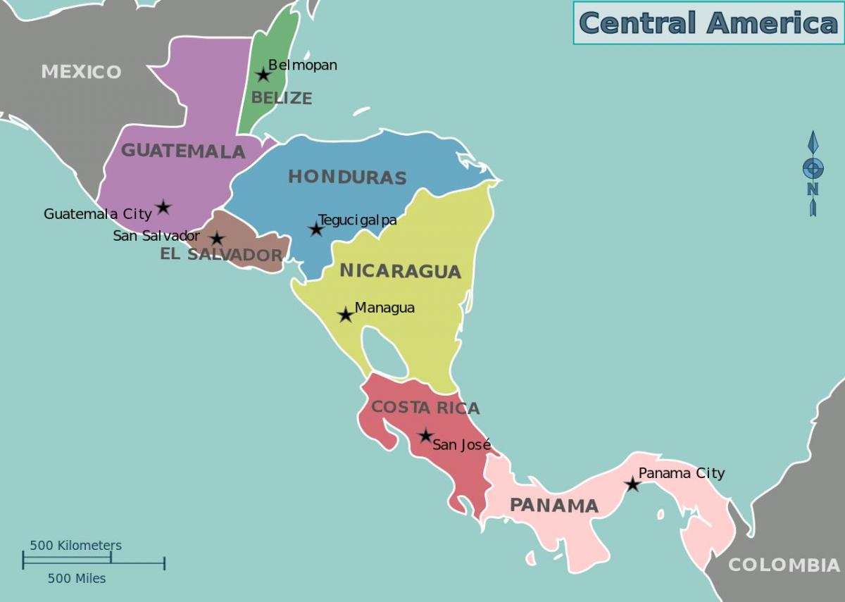 zemljevid Honduras zemljevid srednje amerike