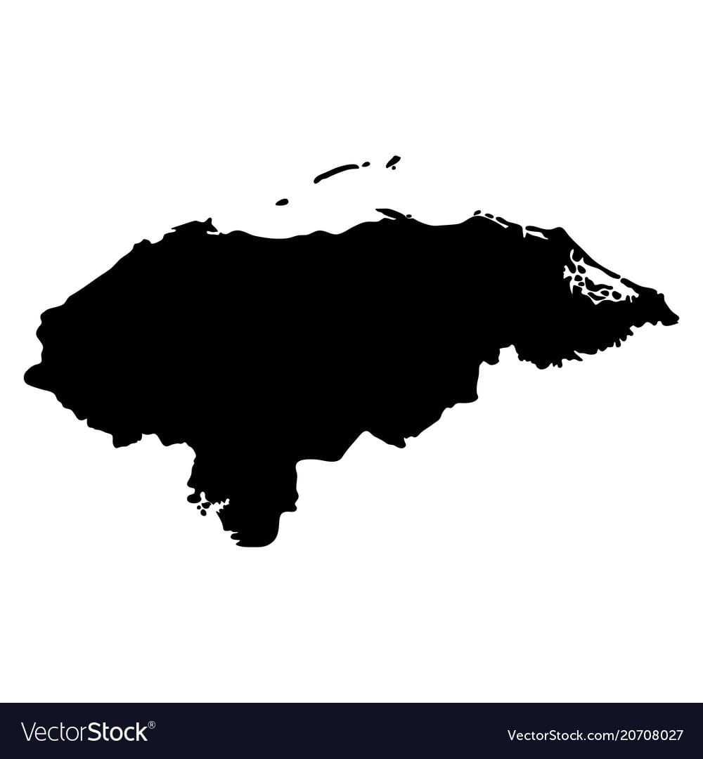 zemljevid Honduras zemljevid vektor