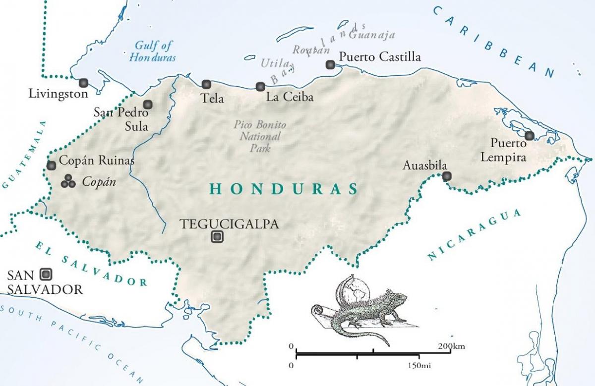 zemljevid la ceiba Honduras