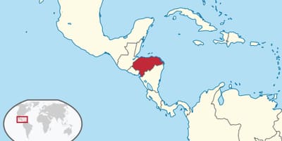 Zemljevid Honduras celine