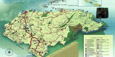 Zemljevid Honduras geografija