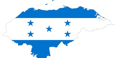 Zemljevid Honduras zastavo