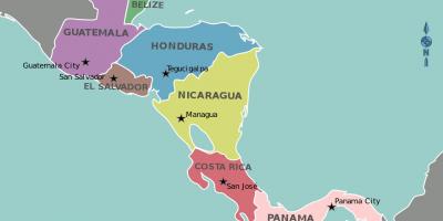 Zemljevid Honduras zemljevid srednje amerike