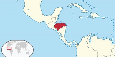 Honduras lokacijo na zemljevidu sveta