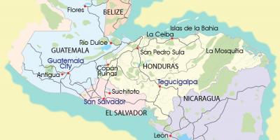 Zemljevid mosquitia Honduras